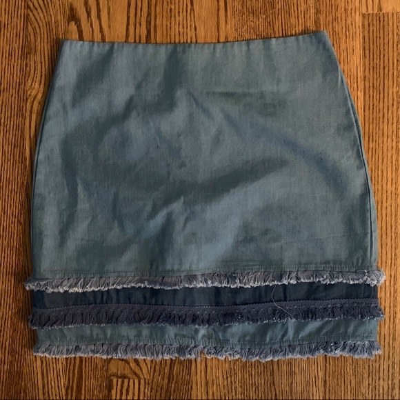 Shein blue chambray skirt - Picture 2 of 5
